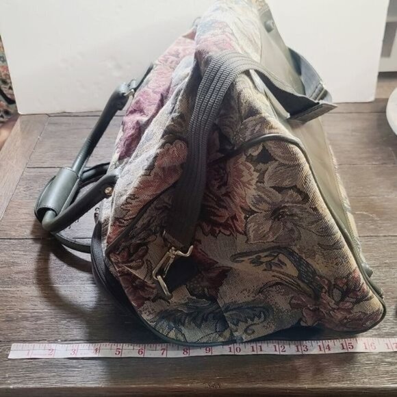 Vintage DVF Diane Von Furstenberg Tapestry Floral Retro Overnight Travel Bag - Picture 9 of 11